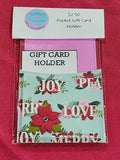 Poinsettia Pocket Gift Card Holder