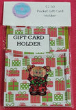 Girl Present Christmas Pocket Gift Card Holder