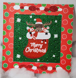 Diamond Art Christmas Stocking Plaque