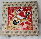 Diamond Art Reindeer Holiday Plaque