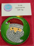 Santa Christmas Diamond Art Gift  Tag