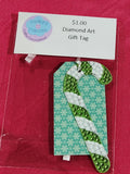 Candy Cane Christmas Diamond Art with Gift Tag
