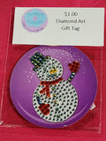 Snowman Christmas Diamond Art Gift Tag