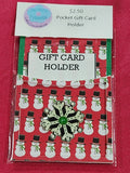 Snowflake Pocket Gift Card Holder