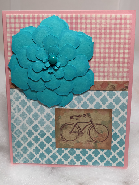 Turquoise Flower Card