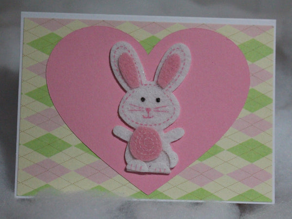 Felt Bunny Easter Cards - Front