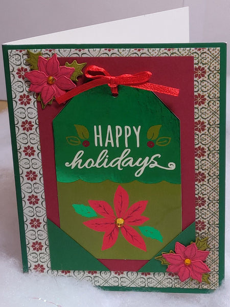 Poinsettia Gift Tag Cards