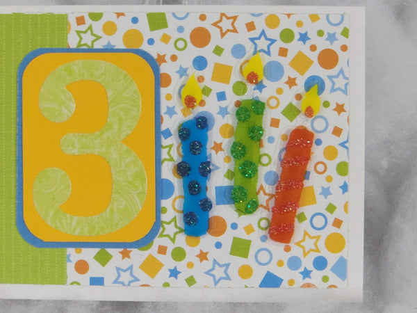 3 Year Old Birthday Card