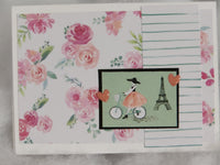 Girl on Bike in Paris Card