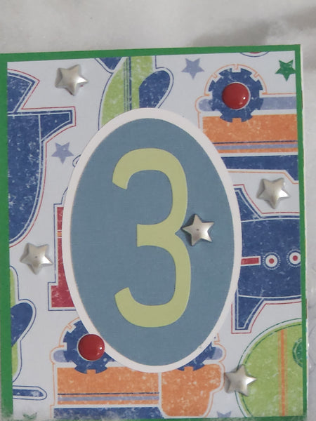 3 year old Birthday Card