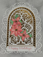 Poinsettia Christmas Gold Cards