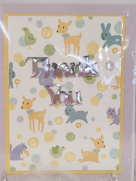 Baby Animals Thank You Card