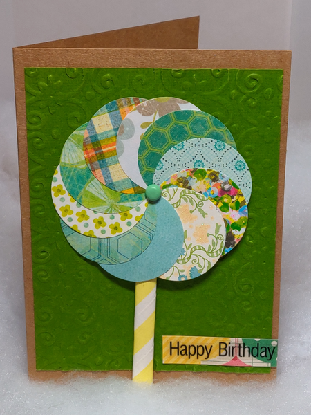 Pinwheel Flower Birthday Card