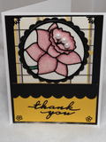 Rose Flower Thank You Card