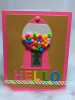 Gumball pom-pom Card