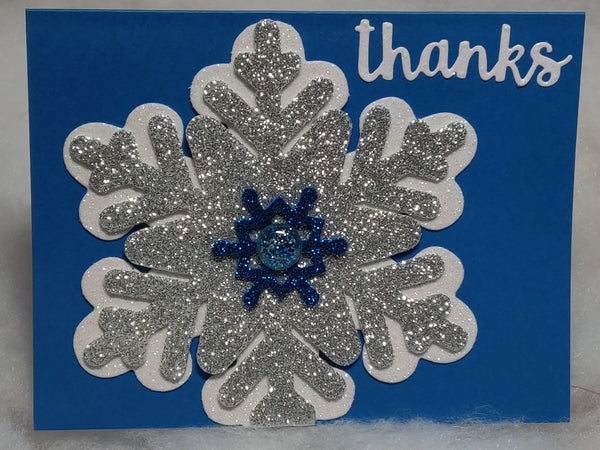 Silver & White Snowflake Cards