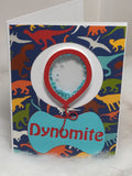 Dynomite (Dinosaur) Shaker Balloon Birthday Card