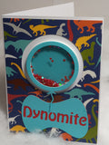 Dynomite (Dinosaur) Shaker Balloon Birthday Card