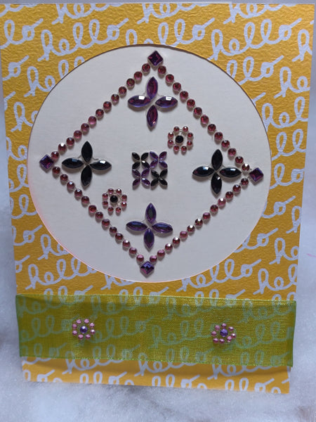 Diamond Flower Pattern Card