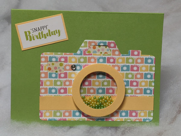 Snappy Birthday Camera Shaker Card