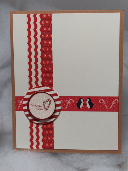 Candy canes & Penguins card