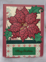 Large Red Poinsettia Card