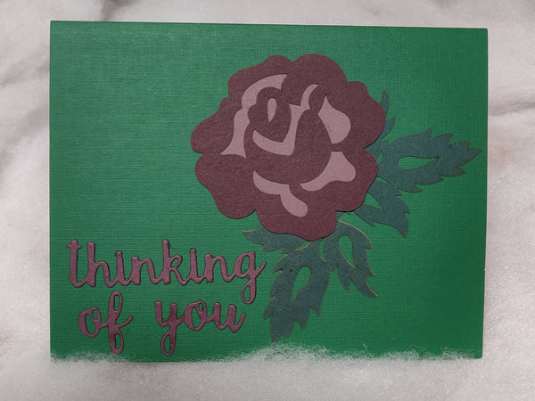 Plum Color Rose Card