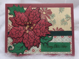 Large Red Poinsettia Card