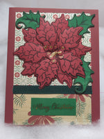 Large Red Poinsettia Card