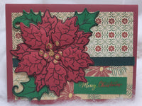 Large Red Poinsettia Card