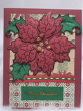 Large Red Poinsettia Card