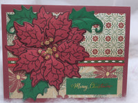 Large Red Poinsettia Card