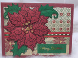 Large Red Poinsettia Card