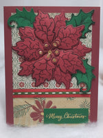 Large Red Poinsettia Card