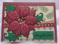 Large Red Poinsettia Card