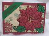 Large Red Poinsettia Card