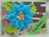 Blue Large Poinsettia Cards