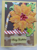 Yellow Large Poinsettia Card