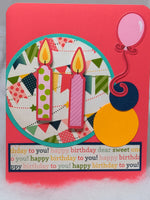 Two Candles & A Balloon Birthday Card