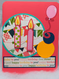 Two Candles & A Balloon Birthday Card