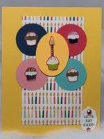 Five Small Cupcake Birthday Card