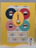 Five Small Cupcake Birthday Card