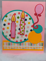 Two Candles & A Balloon Birthday Card