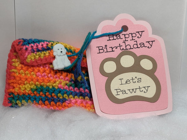 Dog Paw gift tag and gift card holder