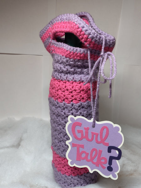 Girl Talk? gift tag and wine cozy