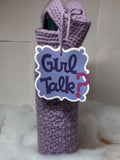 Girl Talk? gift tag and wine cozy