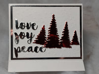 Red Christmas Trees Card