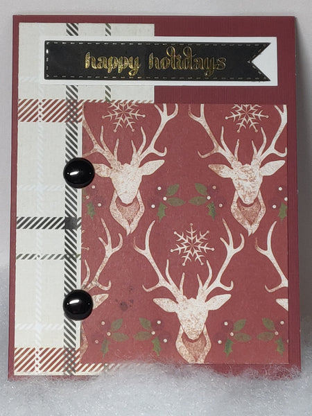 Reindeer Heads Holiday Card