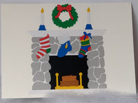 Fireplace Christmas Card