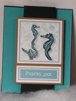 Seahorse Thank you card